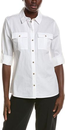 Halston Heritage Front Pocket Button Up Shirt