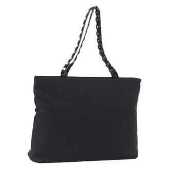 Ferragamo Bolso de hombro de lona Pre-owned - Pre-owned - Mujer - Negro - ONE SIZE