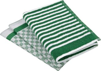 ROSS Geschirrtuch »Exclusiv« 1x Küchen-Frottiertuch (Streifen) und 2 Geschirrtücher (Karodesign)