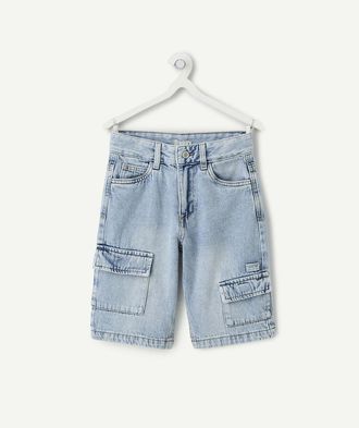 Tape &agrave; l'Oeil Wijde denim short met zakken
