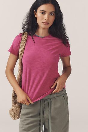 Pilcro The Bennie Cotton Slub Crew-Neck Slim Tee by Pilcro