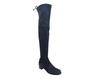 Stuart Weitzman Womens Midland Nice Blue Suede Knee High Boot (8.5 M)