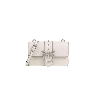 Pinko Cross Body Bags, female, White, Size: ONE SIZE Love One Mini St. Cl Vitello Seta