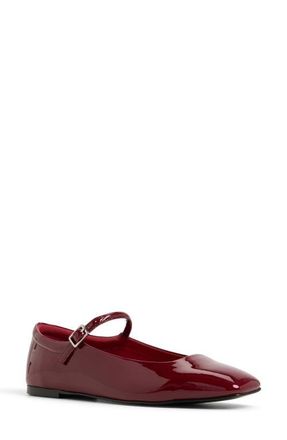 Aldo Kristyn Mary Jane Flat in Dark Red at Nordstrom, Size 7.5