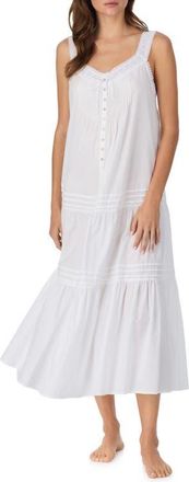 Eileen West Ballet Sleeveless Cotton Nightgown in White at Nordstrom, Size Xx-Small