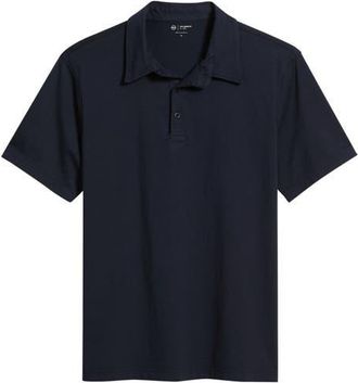 AG - Adriano Goldschmied Bryce Short Sleeve Polo in Deep Navy at Nordstrom, Size Xx-Large