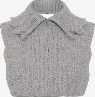 Molli Zopfstrick-Latz aus Wolle Draga