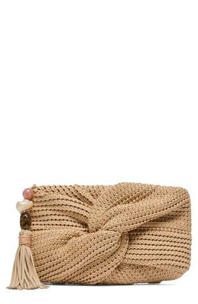 Dolce Vita Elowen Raffia Clutch in Natural at Nordstrom