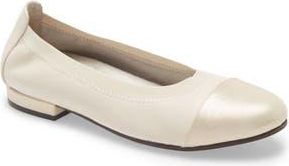 David Tate Nicole Cap Toe Flat in Bone at Nordstrom Rack, Size 7.5