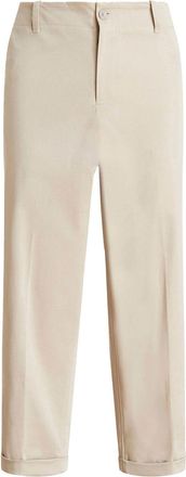 Etro straight-leg cropped trousers - men - Cotton/Elastane - 50 - Neutrals