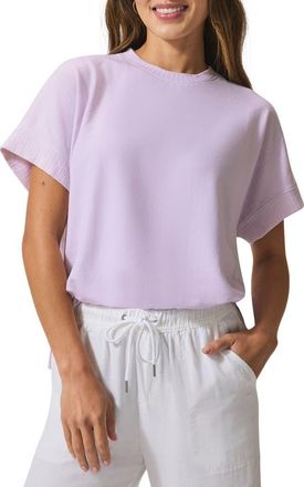 Splendid Supersoft Short Sleeve Sweatshirt in Twilight at Nordstrom, Size X-Small