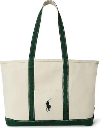 Polo Ralph Lauren Tassen, Heren, Beige, ONE Size, Katoen, Big Pony Shopper