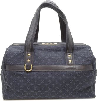 Louis Vuitton Navy Monogram Mini Boston Bag (Pre-Owned)