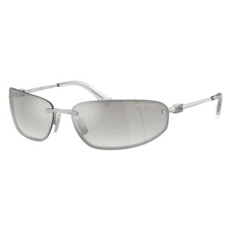Miu Miu Logo Nocturne Zonnebril - unisex - Accessoires - Grijs - Maat: 68 MM