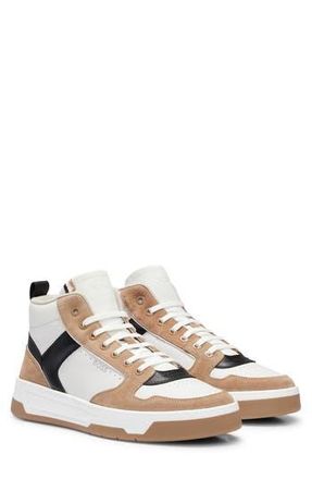 BOSS Baltimore High Top Sneaker in Open Brn at Nordstrom Rack, Size 9Us / 8Uk
