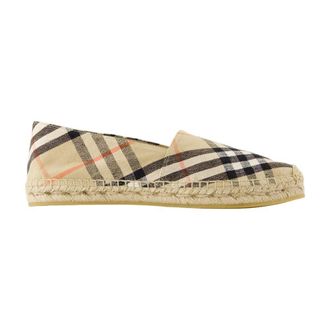 Burberry Womens Espadrille Beige Linen
