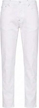 Kiton Jeans, Heren, Wit, W31, Slim-fit Jeans