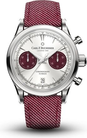 Bucherer Manero Flyback Chronograph Automatic Silver Dial Mens Watch 00.10927.08.13.04