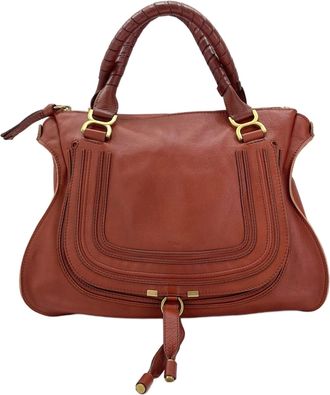 Chlo&eacute; Marcie Brown Tote Bag (Pre-Owned)