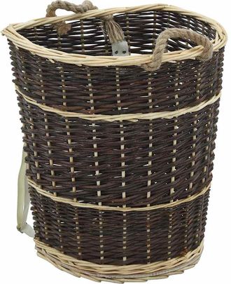 vidaXL Vidaxl - Cesto De Le&ntilde;a Con Correas Transporte Sauce Natural 44,5x37x50cm