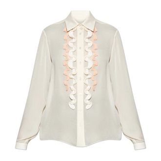 Marni Shirts, female, Beige, Size: XS Silk Shirt