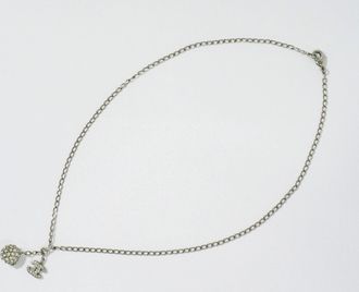 Chanel Cc Necklace Metal And Rhinestone Metal Jewelry (Pre-Owned)
