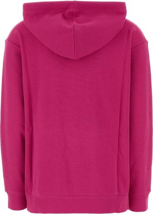 Michael Kors Womens Logo-Embroidered Cotton Sweatshirt Pink Sweater