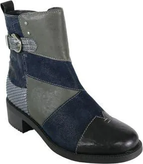 David Tate Swinger Cap Toe Bootie in Black/Grey/Blue at Nordstrom Rack, Size 13