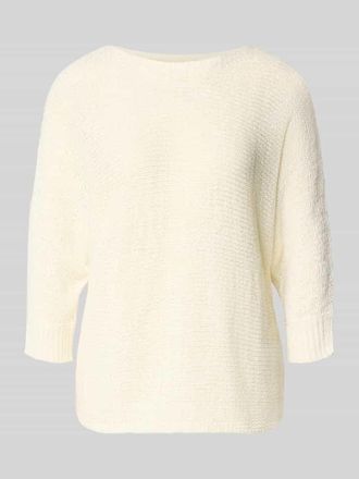 Freequent Strickpullover mit 3/4-Arm Modell Tapper in Offwhite, Gr&ouml;&szlig;e XXL