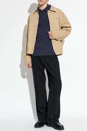 Balmain Polo With Logo, Mens, Navy Blue