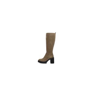 Unisa Schoenen, Dames, Beige, 37 EU, Su&egrave;de, Elegante Taupe Su&egrave;de Hoge Laarzen