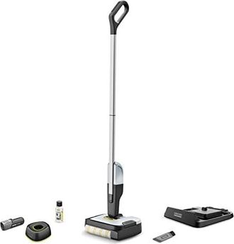 Karcher K&auml;rcher Fregona El&eacute;ctrica Fc 2-4 Battery Set, Inal&aacute;mbrico Con Rodillo De Microfibra Giratorio, Autonom&iacute;a De Bater&iacute;a: Aprox. 20 Min, Rendimiento Por Ca
