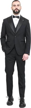 Manuel Ritz Tijdloze Elegantie Zwart Pak Vest - Heren - Business pakken - Zwart - 2XL - Kostuums