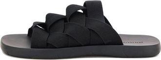 Bottega Veneta Intrecciato Elastic Slides Black 651402V0GV01000