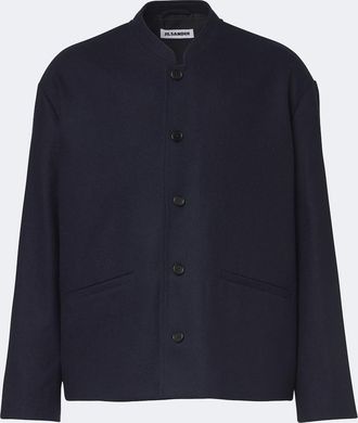 Jil Sander Giacca camicia in lana