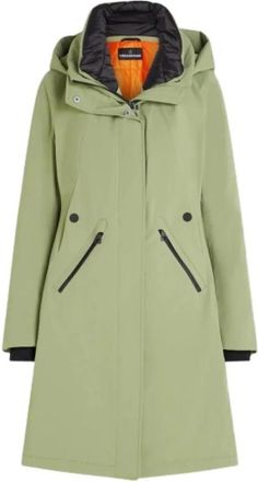 Creenstone Waterdichte Lange Parka Evanna Model - Dames - Parka Jassen - Groen - S - Polyester - Jassen