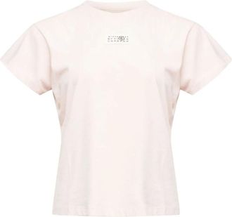 Maison Margiela Numeric Cotton T-shirt - Dames - T-shirts - Roze - XS - Katoen - Tops