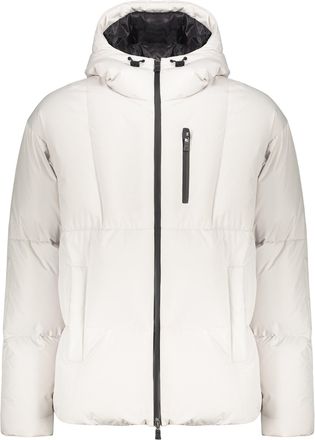 Herno White Padded Jacket With Trendy Hood