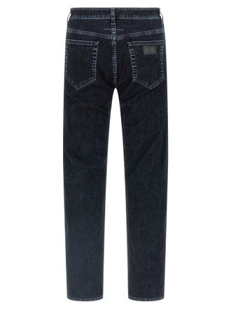Maison Margiela Used-Wash Straight-Leg Jeans - Dark Blue
