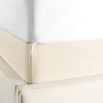 Ballard Designs Tailored Boxspring Cover - Twill Off White, Queen - Ballard Designs