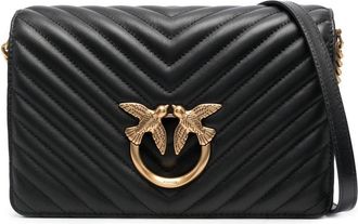 Pinko Classic Click V-quilted Love bag - women - Calf Leather - One Size - Black