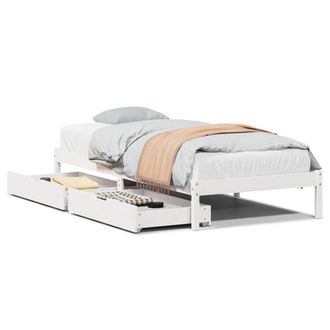 Berkfield Home Bed Frame without Mattress White 90x190 cm Single Solid Wood Pine