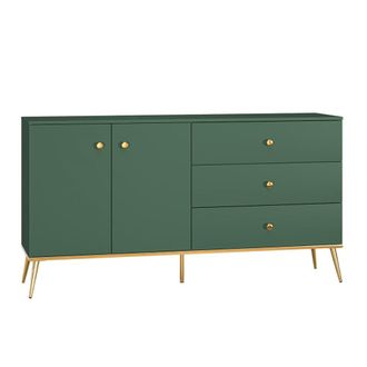 Petits Meubles Buf&eacute; 2 puertas 3 cajones melamina verde