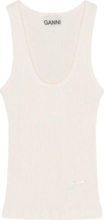 Ganni Heavy Rib Jersey Tank Top