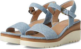 Naturalizer SOUL Naturalizer Graciela Womens Wedge Shoes Light Denim Blue Faux Leather : 9.5 M (B), Synthetic