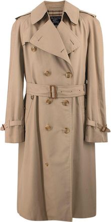 Burberry Vintage Cotton Gabardine Trench Coat Size L