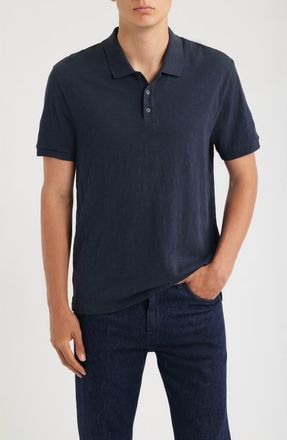 Vince Cotton Slub Jersey Polo in Coastal at Nordstrom, Size Xx-Large