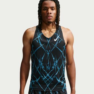 Nike Mens AeroSwift Dri-FIT ADV Printed Running Singlet in Black | IM5358-010