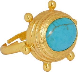 Ottoman Hands Zand Turquoise Cocktail Ring in Gold at Nordstrom