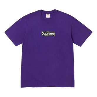 SUPREME Box Logo T-Shirt Purple White SUP-FW23-245
